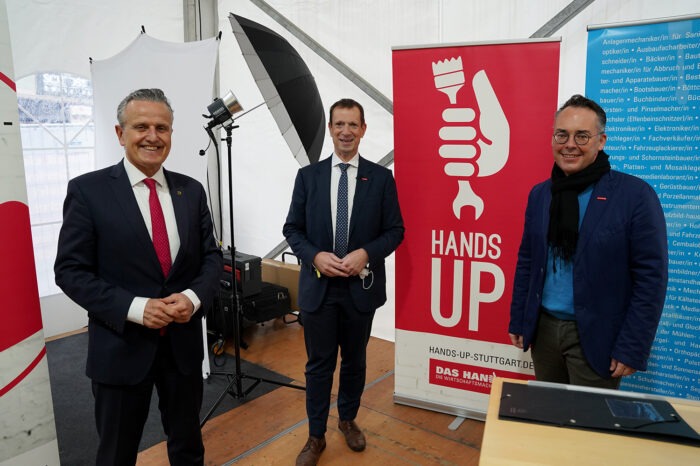 Am Freitag und Samstag: Ausbildungsmesse "Hands up" auf dem Marktplatz gestartet