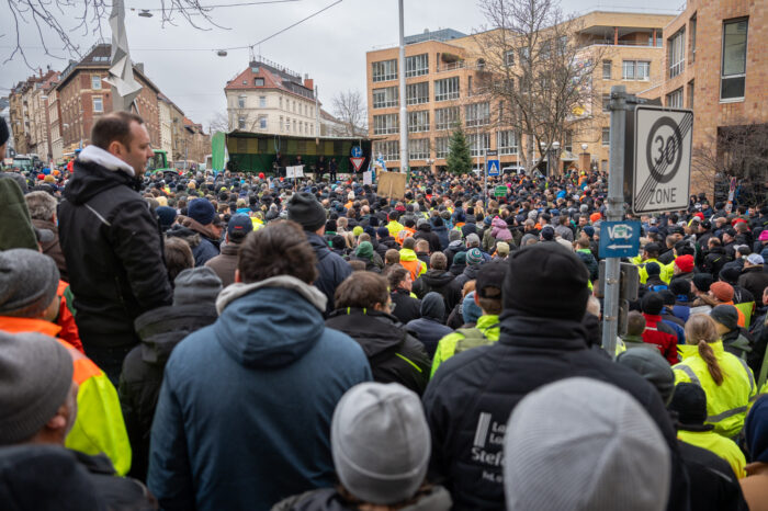 Landwirte demonstrieren in Stuttgart