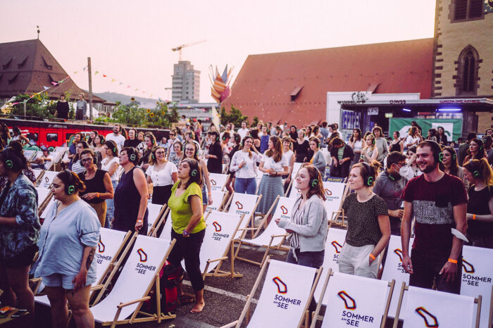 "Bunter Beton Festival": Mit Kopfhörern auf dem Parkhaus feiern