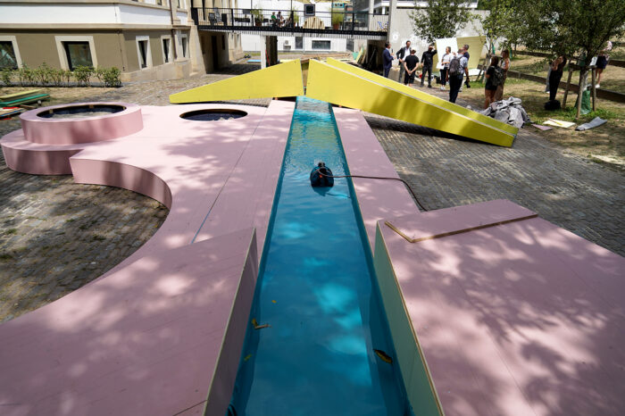 Camping am Nesenbach: So sieht der nachgebaute Fluss am Stadtpalais aus