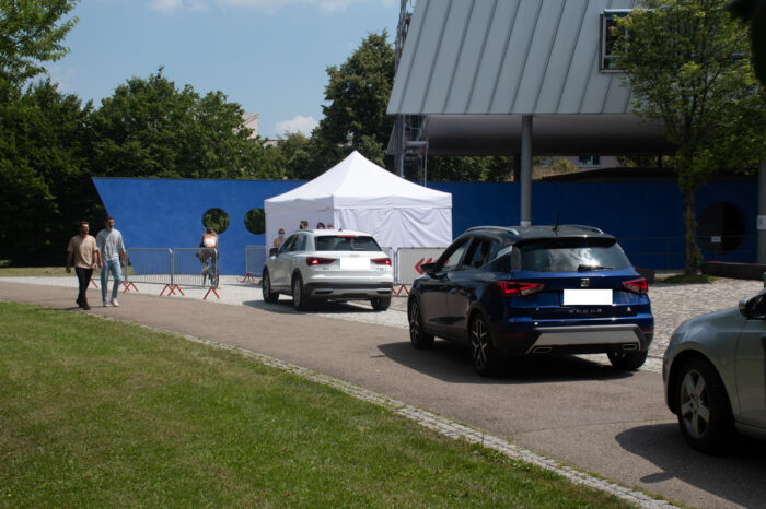 Aufgrund des Taktplans kam es für die "Drive-Out"Teilnehmer nur kurzzeitig zu einer Schlangenbildung.