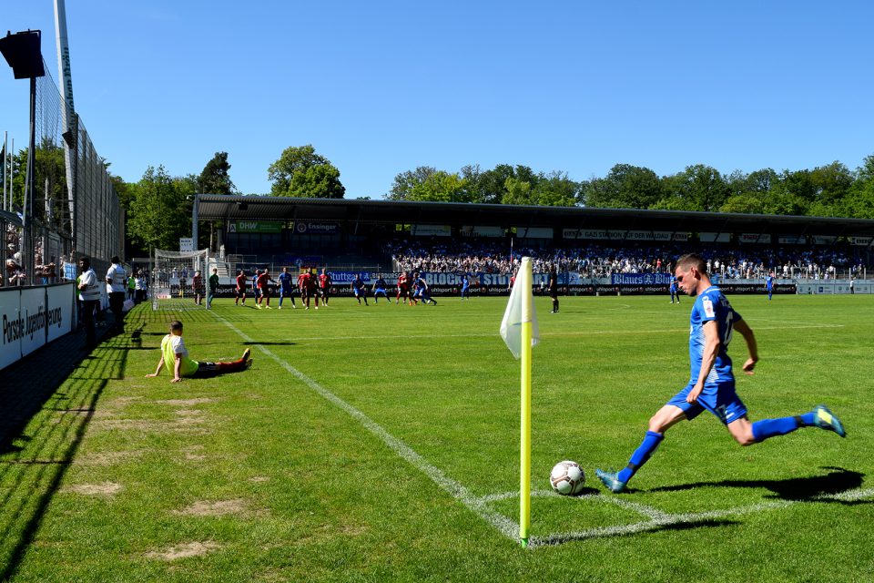 Nur 1:1 im Aufstiegsspiel gegen den SV Röchling Völklingen: Stuttgarter Kickers machen es weiter spannend (Foto: STUGGI.TV)