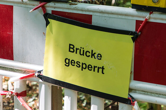 Erhebliche Mängel: Rosensteinbrücke ab sofort komplett gesperrt